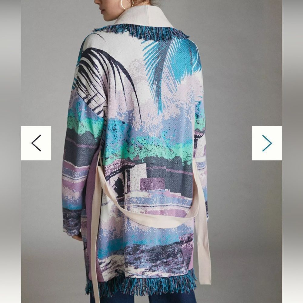Anthropologie Aldo Martin Moira Fringed Cardigan Sweater - Picture 2 of 7
